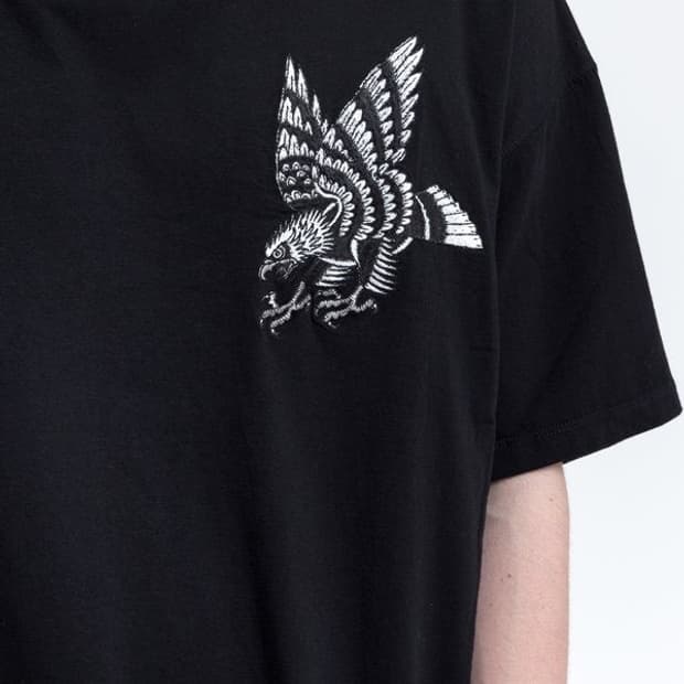 파세타즘 독수리 자수 반팔 티셔츠 블랙 FACETASM EAGLE T-S