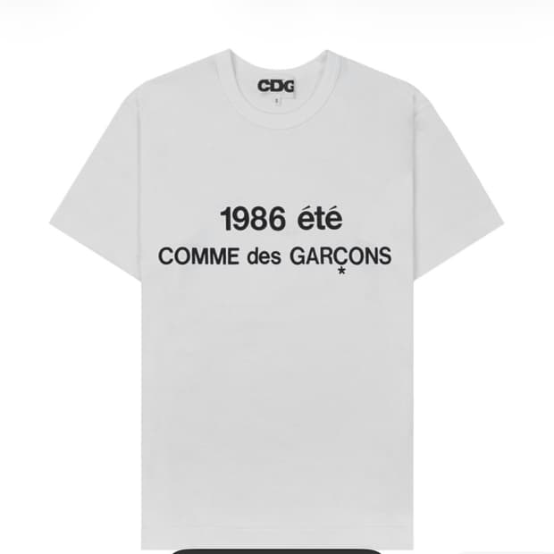CDG 1986 꼼데가르송 티셔츠 화이트 M