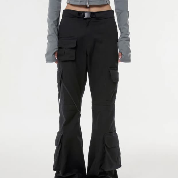 플레어업 5.cargo Flare Pants (FL-234_Black)