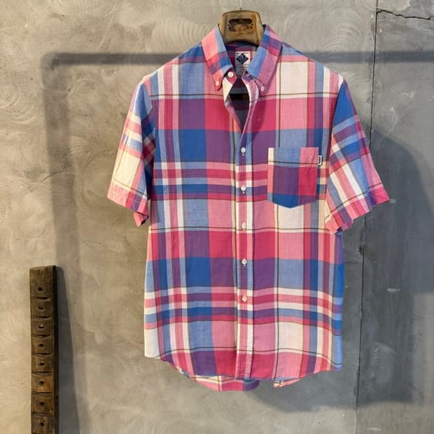 포스트 오버롤즈 마드라스 셔츠 100