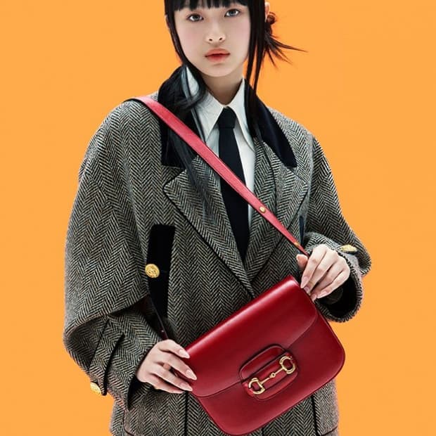 구찌 울 헤링본 코트