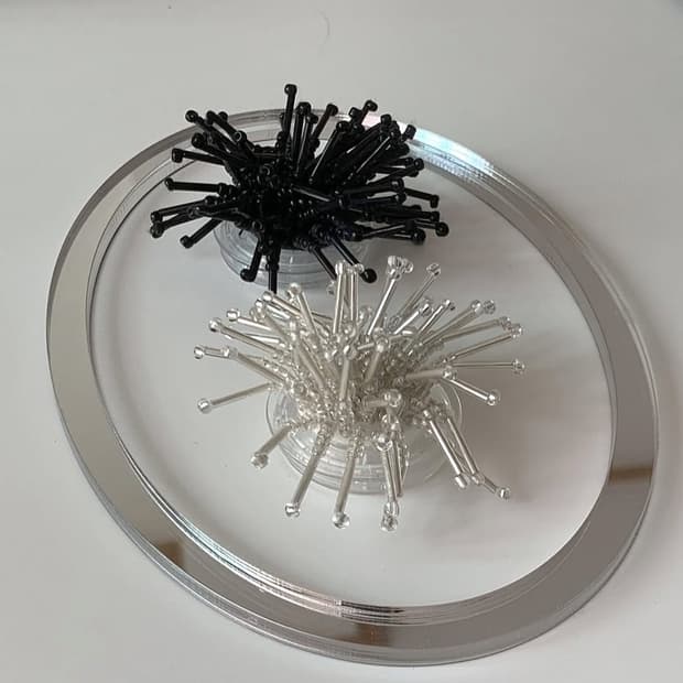 𓇼말미잘 비즈 그립톡.스마트톡𓇼 bk●