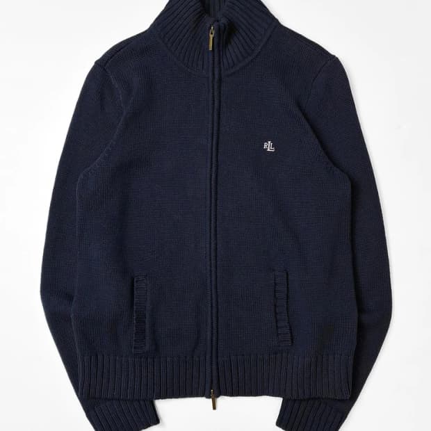 로렌 랄프로렌 00s 우먼스 투웨이 니트 집업 가디건 PN5265