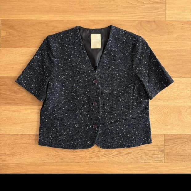 빈폴 트위드 반팔 재킷 S