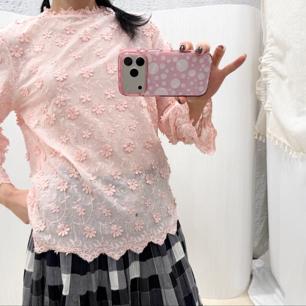 Pink blossom blouse