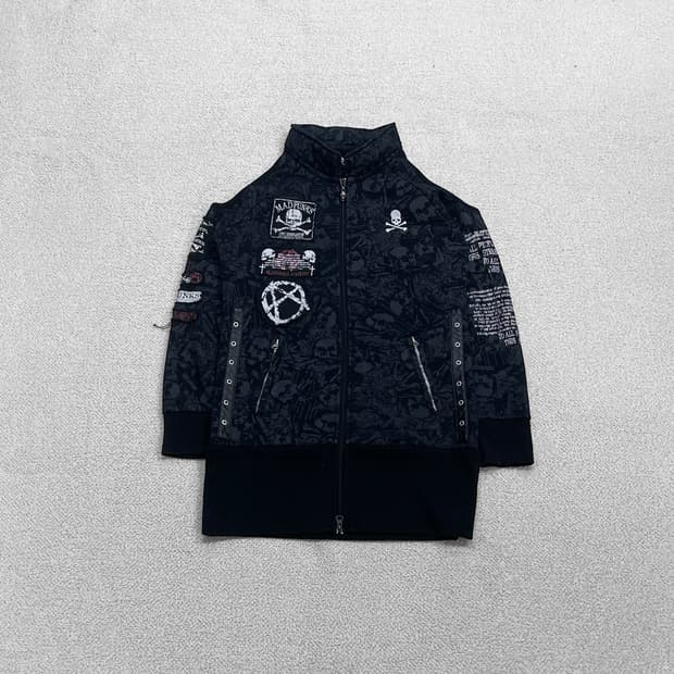 Mad punks 매드 펑크 y2k 펑크 스컬 스웻 자켓