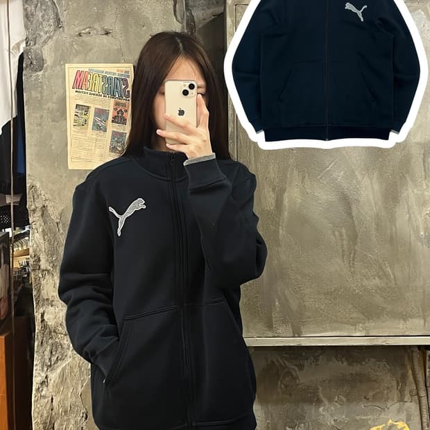 퓨마 집업 블랙 M #csz801