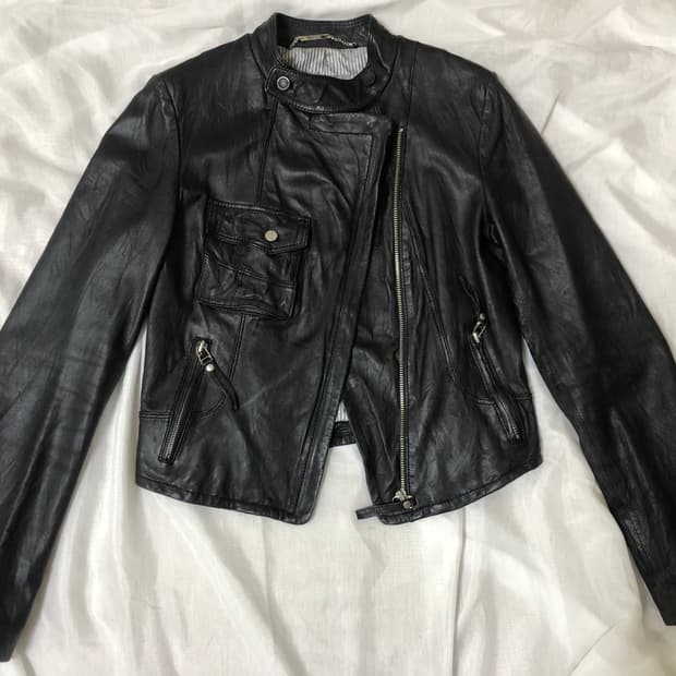 톰보이 빈티지 양가죽 가죽자켓