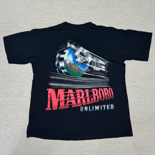 (XL)90s 빈티지 말보로 언리미티드 반팔 티셔츠