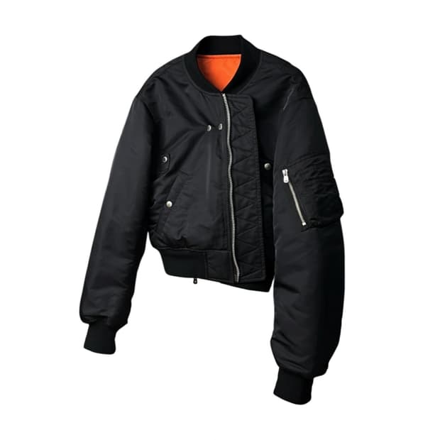 2way cropped bomber jacket