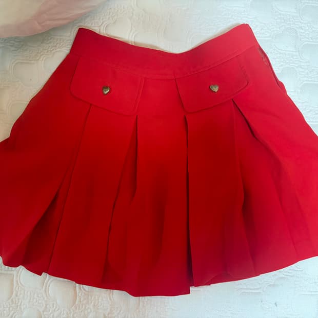 하트단추 레드스커트