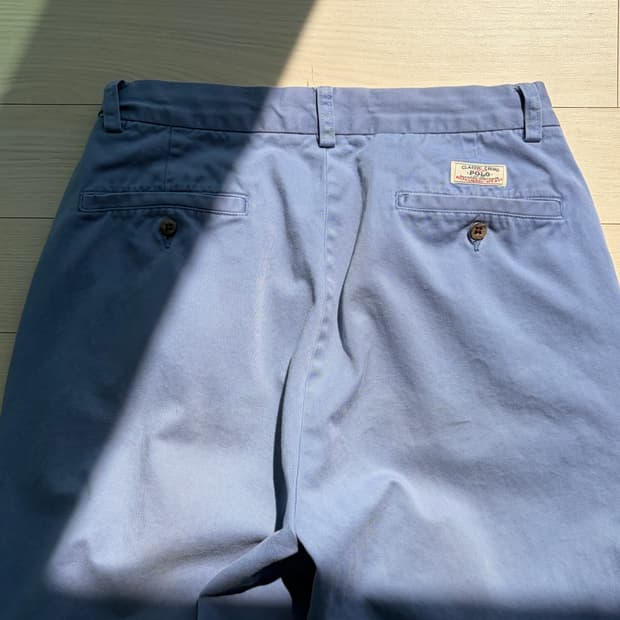 90s 빈티지 폴로 랄프로렌 더스티 블루 치노 팬츠 30