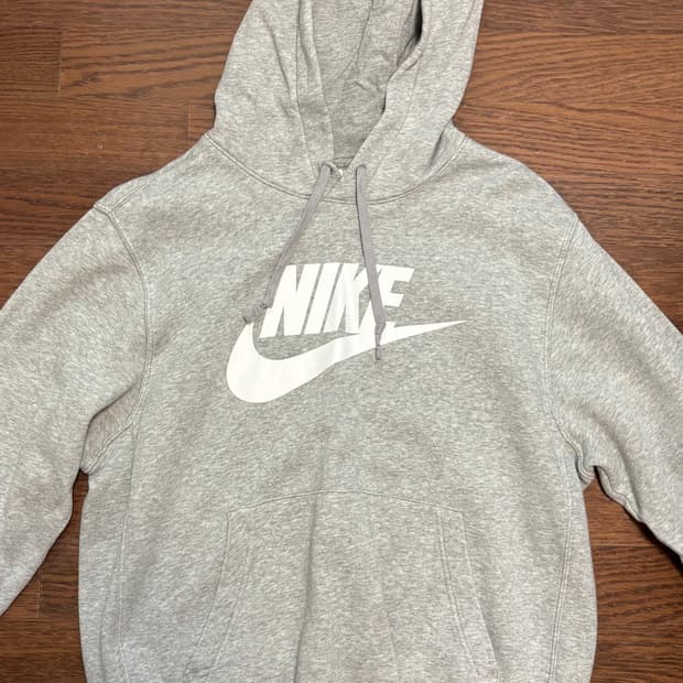 나이키 기모 후드티 그레이 M