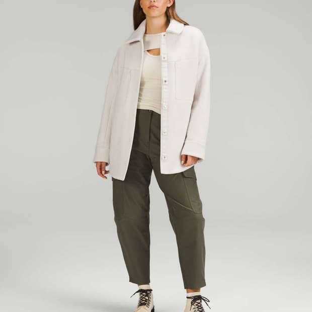 Lululemon 룰루레몬 울 블렌드 퀼팅 백 패널 셔켓