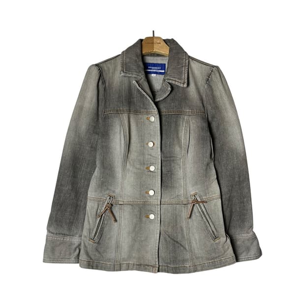 [Burberry] 버버리 블루라벨 워싱 미디 데님자켓