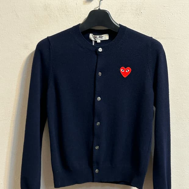 꼼데가르송 플레이 하트 울 가디건
