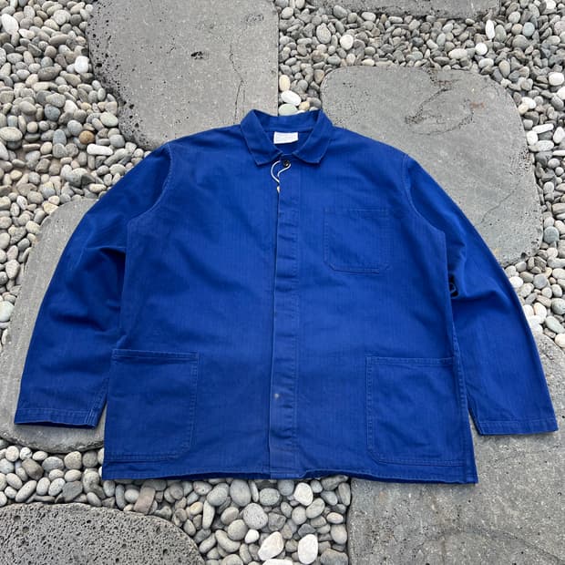 OLD VINTAGE  HBT FRENCH 헤링본트윌코튼 프렌치워크자켓