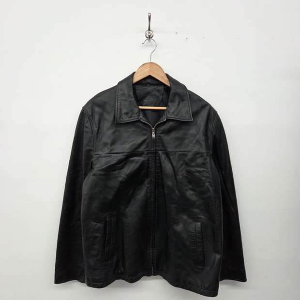 블랙 소가죽 자켓 남성 XL