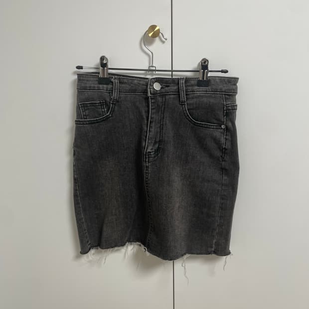 검정 청치마 미니스커트