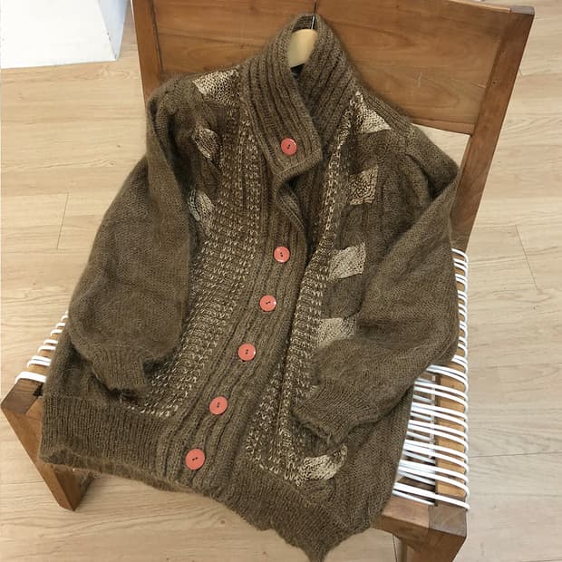 vintage winter tree cardigan