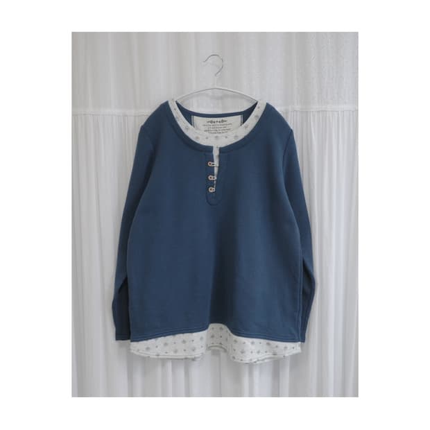 Blue Ethnic Layered Top