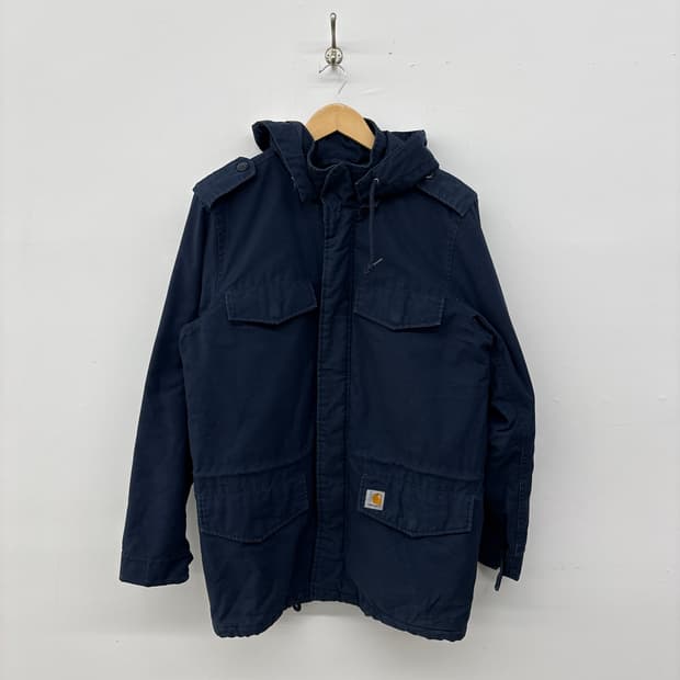 칼하트 네이비 후드 야상 자켓 남m