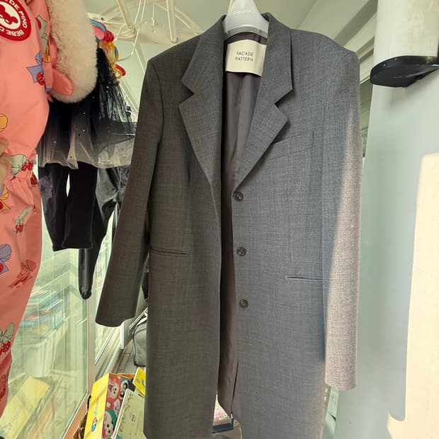 파사드 패턴 그레이 자켓 S