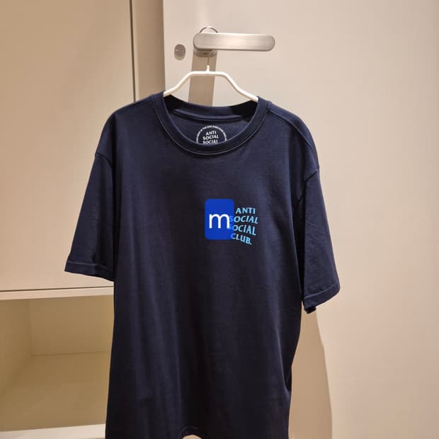 안티소셜클럽 네이비 반팔티 M