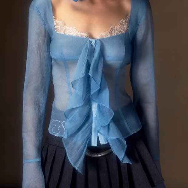 Chinadasuan 블루 톱