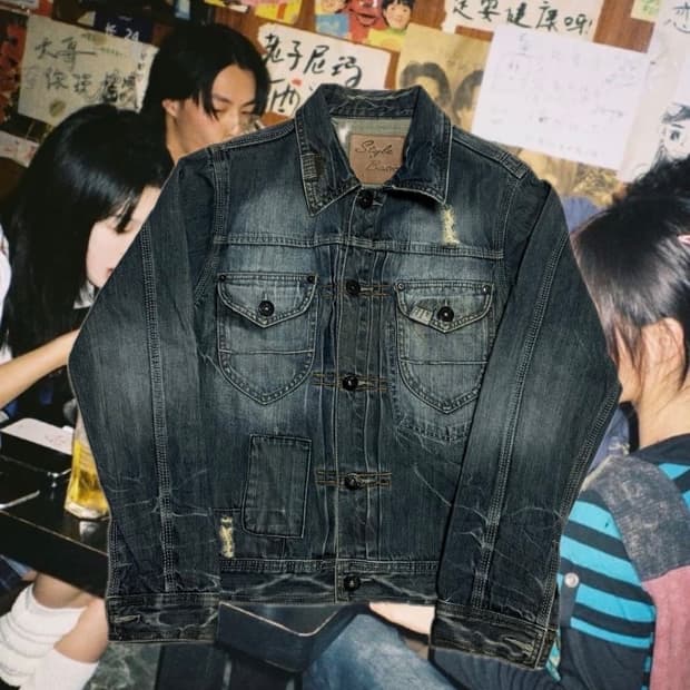 y2k 워싱 데님자켓