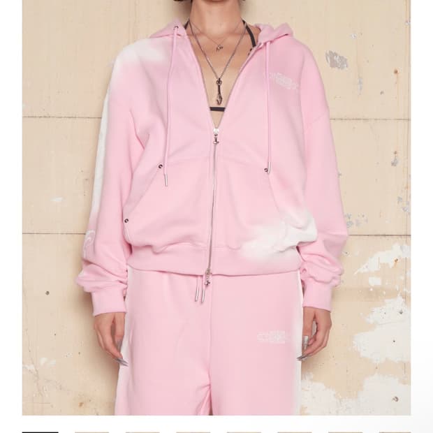 힐다 후드집업 핑크