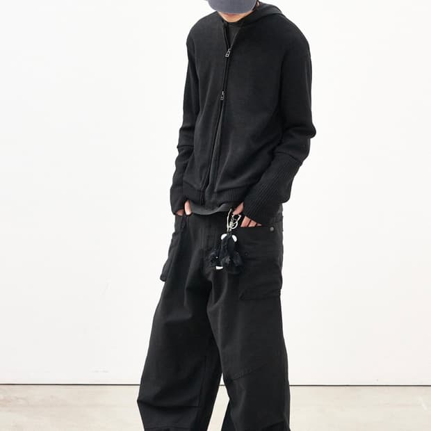 해칭룸 레이어 가디건 애쉬블랙 4size