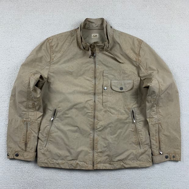 C.P.컴퍼니 빈티지 가먼트다잉 라이더 자켓