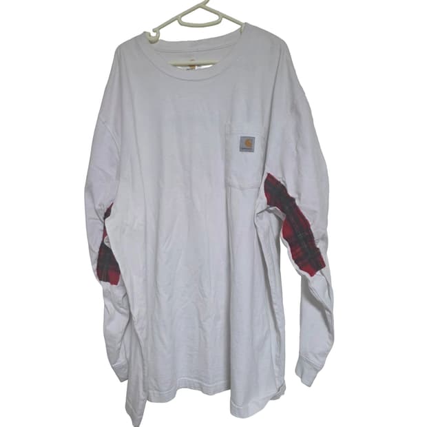 칼하트 화이트 오버핏 롱슬리브 (2XL)