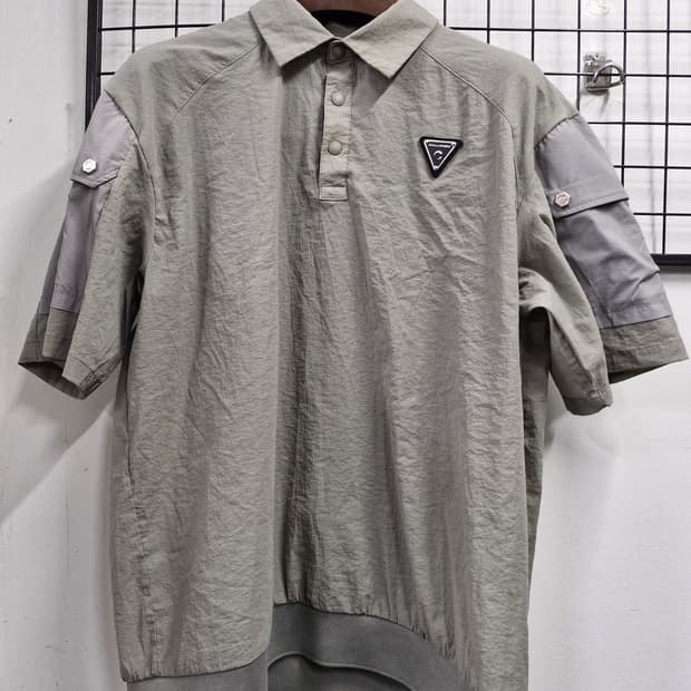 100L CHALLENGER 에어쿨 냉감 반팔 카라 우븐탑