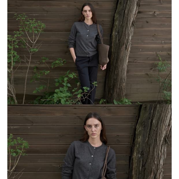 (새상품) 머듈 그레이 니트 가디건