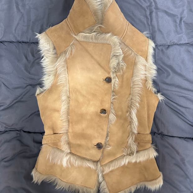 빈티지 퍼 베스트 