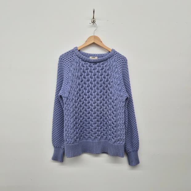 아크네 스튜디오 퍼플 케이블 니트 스웨터 남성 S