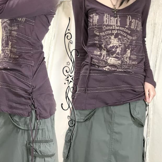 Salvage Rope Detail Grunge Sleeve