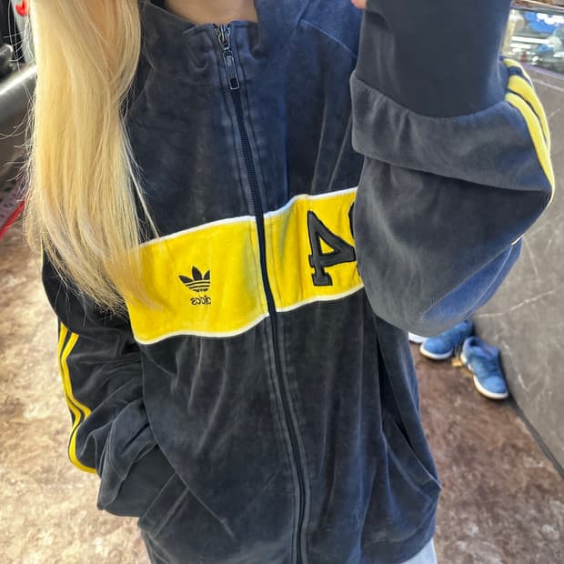 아디다스 정품 벨벳 져지 