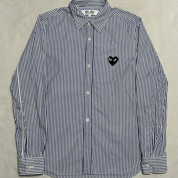 🫶🏻꼼데가르송 여성용 스트라이프 코튼 셔츠🫶🏻