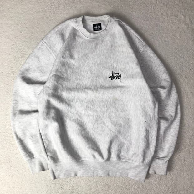 스투시 스탁로고 맨투맨 