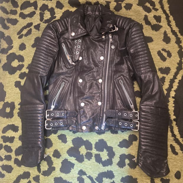 버버리 프로섬(Burberry Prorsum) 레더 바이커 염소가죽 재킷