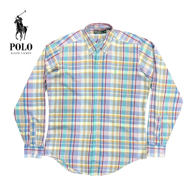 (M) 폴로 랄프로렌 레이디 멀티컬러 체크 셔츠