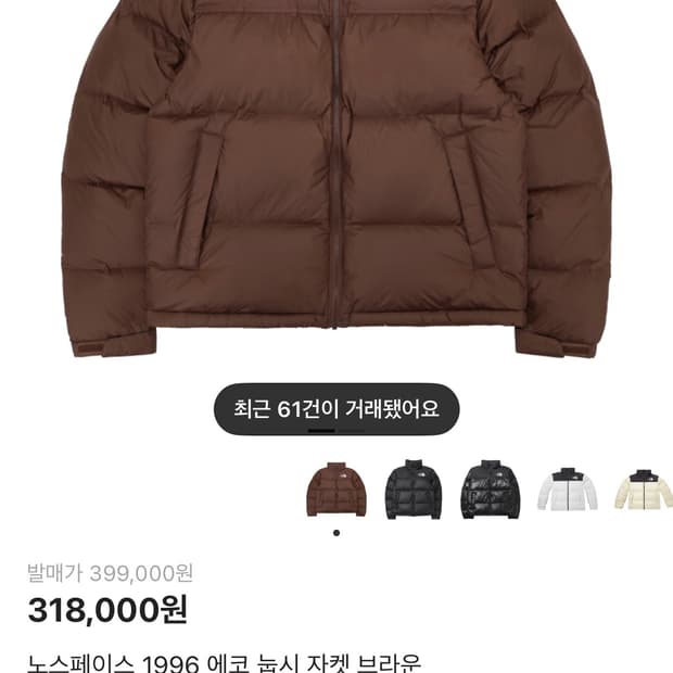 노스페이스 1996 에코 눕시 브라운