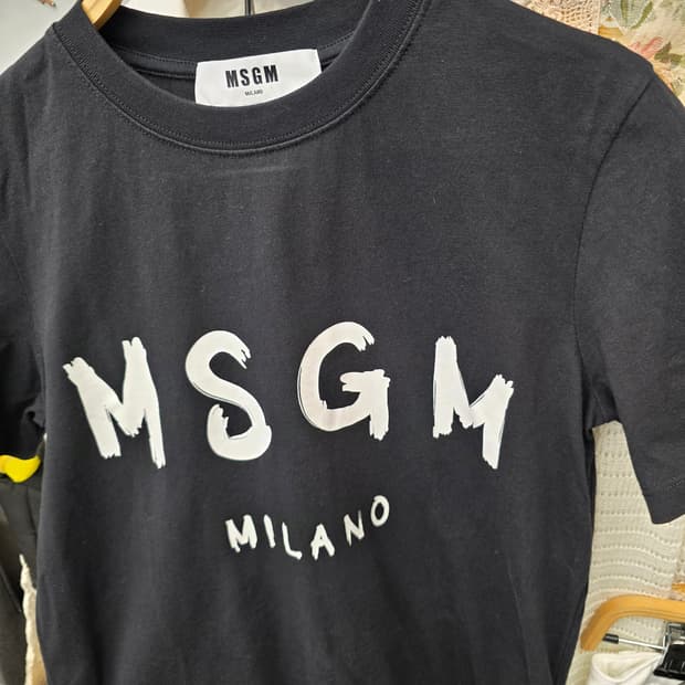 택포 MSGM 로고 반팔 블랙 XS