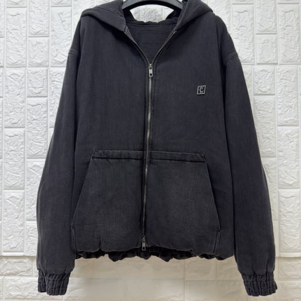 (25FW 새상품급)우영미 블랙 데님 후드 자켓(48)