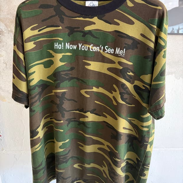 00s 그린카모 퍼니 티셔츠
