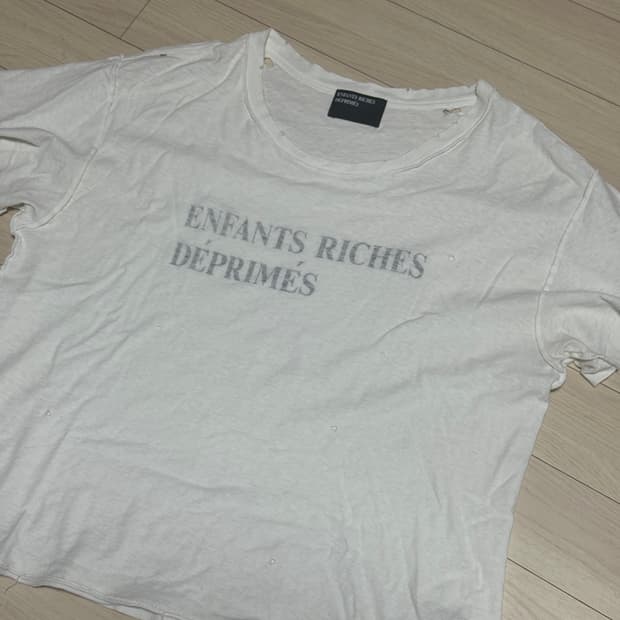 S) ERD 앙팡 리쉬 데프리메 흰색 로고 반팔