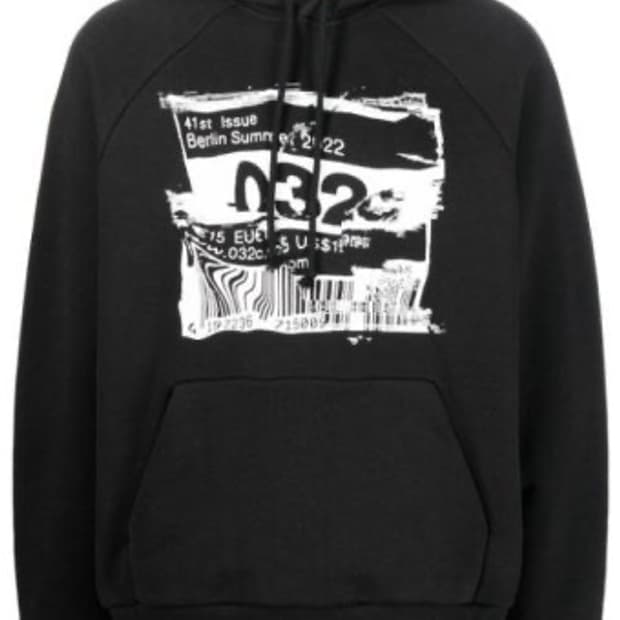 032c 바코드 후드티 S